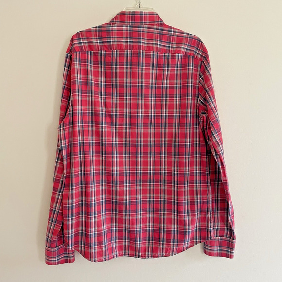 UNTUCKit Button Down Shirt Slim Fit Blue White Pink Gray Cotton Size Large - Picture 5 of 8